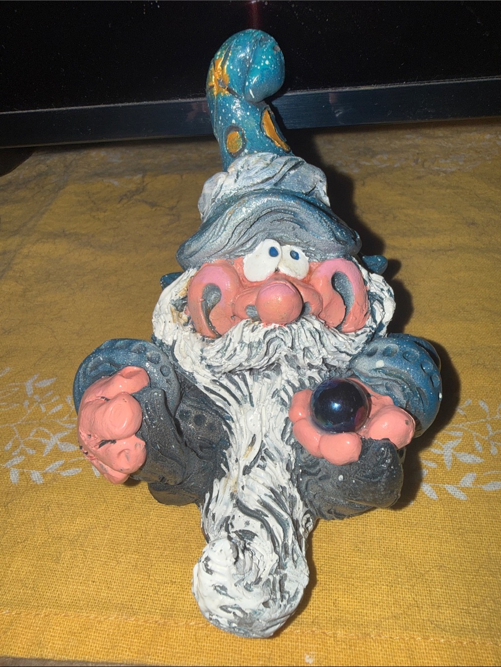 Whimsical Blue Wizard Gnome Buhner Studio Figurine - Vintage